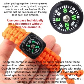 20 Pack Button Compass Mini Pocket Oil Filled Compass for Kids Hiking Survival Watch Band Paracord Camping Outdoor Activities Accessory Size Dia. 20mm