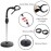 Amersis Hair Dryer Stand Holder 360 Degree Rotation Lazy Adjustable Height Hands-Free Compatible with Compact Styling Tools Blow Dryer Holder for Countertop