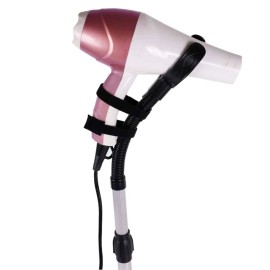 Amersis Hair Dryer Stand Holder 360 Degree Rotation Lazy Adjustable Height Hands-Free Compatible with Compact Styling Tools Blow Dryer Holder for Countertop