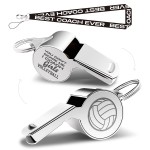 QIBAJIU Whistles with Lanyard, Coach Whistle, Volleyball Gifts for Coach, Funny Volleyball Coach Gifts for Men Women Teacher, Thank You Cheer Coach Gift, You Don? Scare Me I Coach Women Soccer