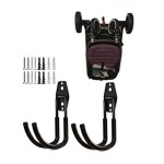 zoele Baby Stroller Hanger, 2 Pcs Black (Polyvinyl Chloride, Alloy Steel), Wall Mount, Heavy Duty Garage Tool Storage Organizer Utility Hooks, 77 lbs Weight Capacity, Stroller Holder
