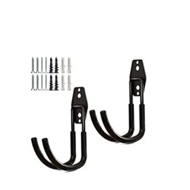 zoele Baby Stroller Hanger, 2 Pcs Black (Polyvinyl Chloride, Alloy Steel), Wall Mount, Heavy Duty Garage Tool Storage Organizer Utility Hooks, 77 lbs Weight Capacity, Stroller Holder