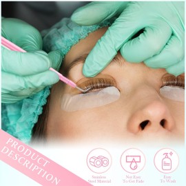 Chumia 2 Pieces Eyelash Lift Perm Tool Lash Separator Tint Tool Stainless Steel Metal Lash Lift Rods for Eyelash Eyebrow Perming Tinting Curling Extensions Supplies(Pink)