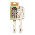 Lindo Eco-Friendly Hair Brush, Detangling, For Wet or Dry Hair & All Hair Types, Anti-Knot Flexible Bristles, Biodegradable Material, Natural, Vegan