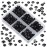 LPBeads 6000 Pieces Black Non Hotfix Rhinestones 6 Sizes Round Crystal Glass Flat Back Rhinestones with Tweezers and Picking Pen for Nail Art Crafts Clothes Bags DIY
