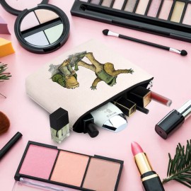 TOBGBE Frog Story Book Inspired Gift Best Friend Gift Frog Cottagecore Makeup Bag Funny Frog Cosmetic Bag Cottagecore Aesthetic Frog Gift (Look Frogs)