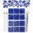 LPBeads 6000 Pieces Sapphire Non Hotfix Rhinestones 6 Sizes Round Crystal Glass Flat Back Rhinestones with Tweezers and Picking Pen for Nail Art Crafts Bags DIY