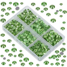LPBeads 6000 Pieces Light Green Non Hotfix Rhinestones 6 Sizes Round Crystal Glass Flat Back Rhinestones with Tweezers and Picking Pen for Nail Art Crafts Bags DIY LPBeads 6000 Pieces Light Green Non Hotfix Rhinestones 6 Sizes Round Crystal Glass Flat Back Rhinestones with Tweezers and Picking Pen for Nail Art Crafts Bags DIY