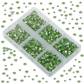 LPBeads 6000 Pieces Light Green Non Hotfix Rhinestones 6 Sizes Round Crystal Glass Flat Back Rhinestones with Tweezers and Picking Pen for Nail Art Crafts Bags DIY LPBeads 6000 Pieces Light Green Non Hotfix Rhinestones 6 Sizes Round Crystal Glass Flat Back Rhinestones with Tweezers and Picking Pen for Nail Art Crafts Bags DIY