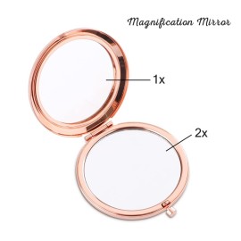 Daughter Gifts from Mom and Dad - Rose Gold Compact Mirrors, Unique Ideas for Personalized Wedding, Birthday, Graduation - for My Girl