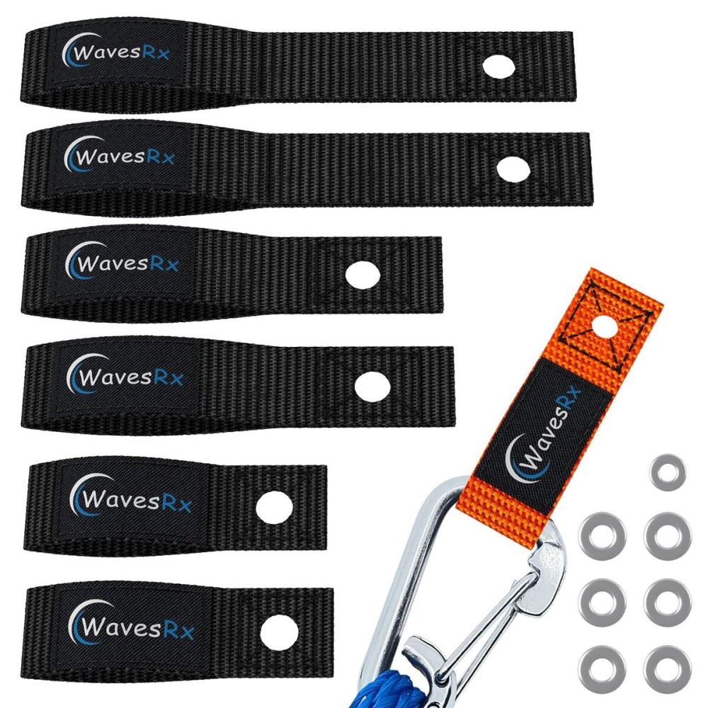 Soft Loops Jet Ski Cleats (7PK) | Loop Straps for Secure Tie Downs, Docking Bumpers, Fenders, Anchoring Line, Bungee Dock Rope & Tie Down Straps | Must-Have PWC Accessories for WaveRunner, Seadoo, ATV