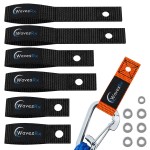 Soft Loops Jet Ski Cleats (7PK) | Loop Straps for Secure Tie Downs, Docking Bumpers, Fenders, Anchoring Line, Bungee Dock Rope & Tie Down Straps | Must-Have PWC Accessories for WaveRunner, Seadoo, ATV