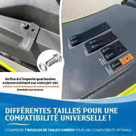 Soft Loops Jet Ski Cleats (7PK) | Loop Straps for Secure Tie Downs, Docking Bumpers, Fenders, Anchoring Line, Bungee Dock Rope & Tie Down Straps | Must-Have PWC Accessories for WaveRunner, Seadoo, ATV