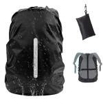 GUKOY Waterproof Backpack Rain Cover with Reflective Strap (18-70L), 2 Adjustable Anti Slip Cross Buckle Strap (M (for 26-40L backpack))