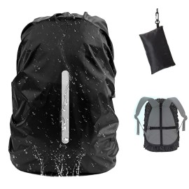 GUKOY Waterproof Backpack Rain Cover with Reflective Strap (18-70L), 2 Adjustable Anti Slip Cross Buckle Strap (M (for 26-40L backpack))