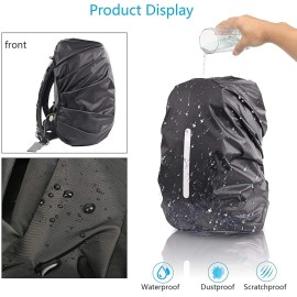 GUKOY Waterproof Backpack Rain Cover with Reflective Strap (18-70L), 2 Adjustable Anti Slip Cross Buckle Strap (M (for 26-40L backpack))