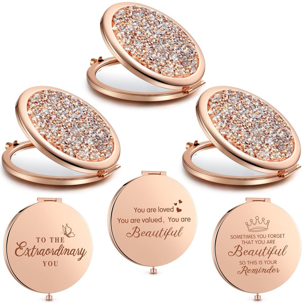 Chunful 3 Pcs Inspirational Compact Mirror Gifts Bulk Magnifying Cosmetic Mirror for Purse You are Beautiful Sometimes You Forget Appreciation Gifts for Women Girls Employee Mother Day Wedding Party Chunful 3 Pcs Inspirational Compact Mirror Gifts Bulk Magnifying Cosmetic Mirror for Purse You are Beautiful Sometimes You Forget Appreciation Gifts for Women Girls Employee Mother Day Wedding Party