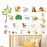 LOMILY Large Animals Learning Educational Wall Stickers Kids,Nursery Playroom Wall Decals,Daycare Preschool Classroom Wall Stickers Peel and Stick Removable,Cute Wall Decor for Boy,Girl,Toddler,Baby.