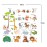 LOMILY Large Animals Learning Educational Wall Stickers Kids,Nursery Playroom Wall Decals,Daycare Preschool Classroom Wall Stickers Peel and Stick Removable,Cute Wall Decor for Boy,Girl,Toddler,Baby.