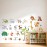 LOMILY Large Animals Learning Educational Wall Stickers Kids,Nursery Playroom Wall Decals,Daycare Preschool Classroom Wall Stickers Peel and Stick Removable,Cute Wall Decor for Boy,Girl,Toddler,Baby.