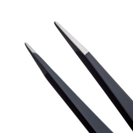 Lune+Aster Point Tweezer - Stainless steel point tweezer for at-home brow touch ups and removal of ingrown or baby-fine hairs.