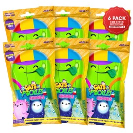Cats vs Pickles - Mystery Bags - Chonks - 6pk Set D - Gold Wave - Bean Filled Plushies! Great for Stocking Stuffers, Advent Calendars, for Kids, Boys, & Girls.