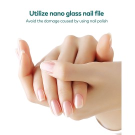Upgraded Glass Nail File - Bilateral, Washable, Suitable for Natural Nails and Acrylic Nails