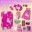 ZQDOLL American 18 Inch Doll Clothes and Accessories Travel Luggage Play Set Including 18 Inch Doll Clothes Travel Suitcase Travel Pillow and Eye Mask(NO Dolls)