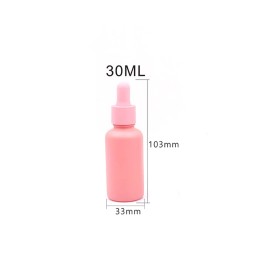 2 Pcs 30ml Pink Glass Dropper Bottles Empty Refillable Essential Oil Dropper Bottles Makeup Cosmetic Sample Storage Containers with Glass Dropper for Essential Oils Perfume Aromatherapy Liquid