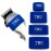 TRU BARBER Clipper Bands 4 PCS Sleeve for Barbers, Non-Slip, Heat Resistant Barber Tools (Blue)