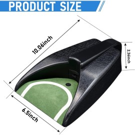 Shu-Ran Golf Putting Alignment Mirror with Putting Cup Combo, Portable Putting Training Aids, Practice Putting Trainer with Hole Cup Set, Mirror Size 12L x 6W