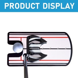 Shu-Ran Golf Putting Alignment Mirror with Putting Cup Combo, Portable Putting Training Aids, Practice Putting Trainer with Hole Cup Set, Mirror Size 12L x 6W