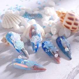 Luminous Nail Decorations - Mixed Flowers Conch Starfish Skull Pearl Glitter Sequins, Glow In The Dark Nail Art Design for Women, Girls & Men, Fluorescent Resin Tips Luminous Nail Decorations - Mixed Flowers Conch Starfish Skull Pearl Glitter Sequins, Glow In The Dark Nail Art Design for Women, Girls & Men, Fluorescent Resin Tips