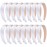 SIQUK 16 Pieces Satin Headbands White Headband 1 Inch Satin Hard Headbands DIY Hair Headbands for Women