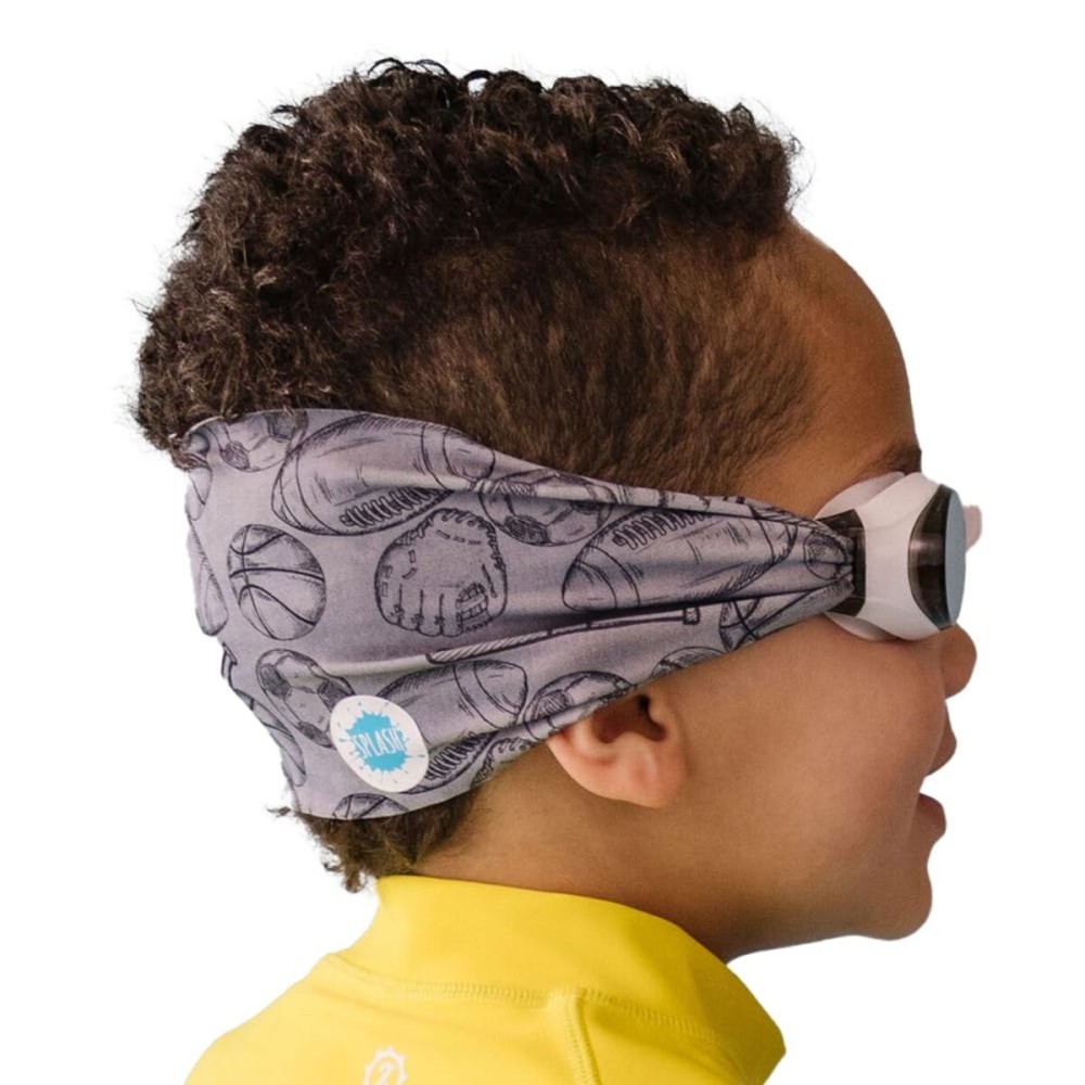 Splash Place SWIM GOGGLES with Fabric Strap - ALL STAR - Fun, Fashionable, Comfortable - Adult & Kids Swim Goggles - Won\'t Pull Your Hair - High Visibility Anti-Fog Lenses