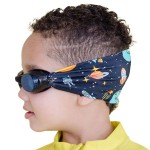Splash Place Swim Goggles with Fabric Strap - GALACTIC EXPLORER | Fun, Fashionable, Comfortable - Adult & Kids Swim Goggles - Won\'t Pull Your Hair - High Visibility Anti-Fog Lenses