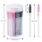 G2PLUS 100PCS Eyelash Brush, Ajustable Disposable Mascara Wands, Crystal Lash Spoolie, Eyebrow Spoolie Brush with Container for Makeup, Eyelash Extensions (Black+Pink)