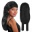 BONNET QUEEN Braid Bonnet Silk Bonnet Foldable Extra Long Wrap for Braids Satin Bonnets with Tie Band Long Sleep Cap, Black