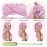 BONNET QUEEN Braid Bonnet Silk Bonnet Foldable Extra Long Bonnet for Braids Satin Bonnet for Sleeping Hair Bonnet with Tie Band Long Sleep Cap Light Rose Gold