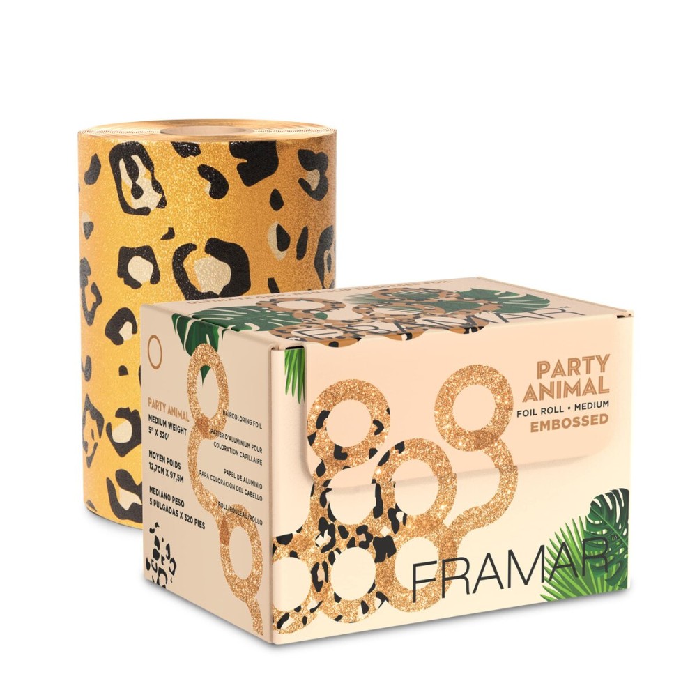FRAMAR Party Animal Hair Foil - Hair Foils For Highlighting Long Hair, Salon Foil For Hair Highlighting, Salon Foils For Hair Highlighting Kit, Salon Foils For Hair Stylist - 320 ft FRAMAR Party Animal Hair Foil - Hair Foils For Highlighting Long Hair, Salon Foil For Hair Highlighting, Salon Foils For Hair Highlighting Kit, Salon Foils For Hair Stylist - 320 ft