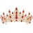 CURASA Gold & Red Crystal Queen Princess Birthday Crown for Women Girls Gorgeous Tiaras for Wedding Prom Costume Jewelry Hair Accessories for Women