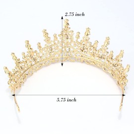 CURASA Gold & Red Crystal Queen Princess Birthday Crown for Women Girls Gorgeous Tiaras for Wedding Prom Costume Jewelry Hair Accessories for Women CURASA Gold & Red Crystal Queen Princess Birthday Crown for Women Girls Gorgeous Tiaras for Wedding Prom Costume Jewelry Hair Accessories for Women