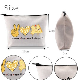 POFULL Funny Mac and Cheese Love Food Gift Peace Love Mac and Cheese Cosmetic Bag Macaroni And Cheese Gift (peace love mac bag) POFULL Funny Mac and Cheese Love Food Gift Peace Love Mac and Cheese Cosmetic Bag Macaroni And Cheese Gift (peace love mac bag)