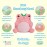 Cuddle Barn PlushGoals - Strawberry Wawa Super Soft Cute Kawaii Froggie Dressed As Fruit Collectible Stuffed Animal Plush Toy, 9 inches