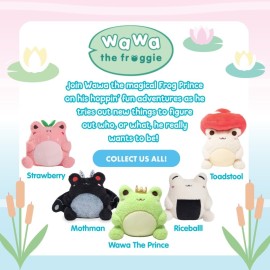 Cuddle Barn PlushGoals - Strawberry Wawa Super Soft Cute Kawaii Froggie Dressed As Fruit Collectible Stuffed Animal Plush Toy, 9 inches