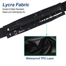 AIKENDO Slim Running Belt for Women Men,Runners Fanny Pack Phone Holder,Running Pouch Waist bag for Workout Jogging,Money Belt Running Gear Accessories