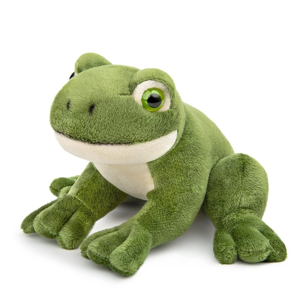 ZHONGXIN MADE Simulation Frog Plush Toy - 6.3 Lifelike Green Frog Stuffed Animals Reptilian Plushie Toys, Super Soft Plush Dolls for Kids Stuffed Toys, Gifts for Kids
