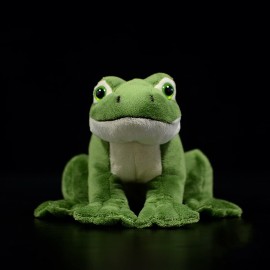 ZHONGXIN MADE Simulation Frog Plush Toy - 6.3 Lifelike Green Frog Stuffed Animals Reptilian Plushie Toys, Super Soft Plush Dolls for Kids Stuffed Toys, Gifts for Kids