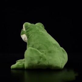 ZHONGXIN MADE Simulation Frog Plush Toy - 6.3 Lifelike Green Frog Stuffed Animals Reptilian Plushie Toys, Super Soft Plush Dolls for Kids Stuffed Toys, Gifts for Kids