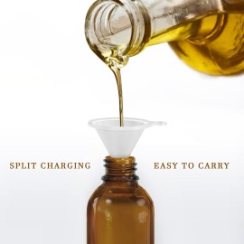 GIVAMEIHF Amber Spray Bottles about 4oz Empty Small Glass Spray Bottle Fine Mist Spray Refillable Containers, Set of 16, Included 24 nozzles, 2 Funnels, 2 Droppers, 24 Labels